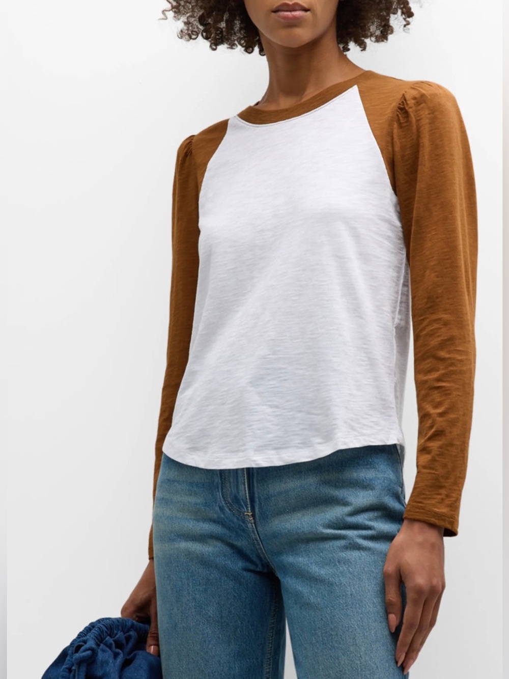 Veronica Beard Mason Cotton Baseball Tee